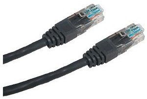 Datacom CAT6, UTP, 0,5 m, fekete - Hálózati kábel - Fő fotó