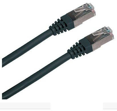 Datacom, CAT5E, FTP, 0.5m, black - Ethernet Cable - Main image