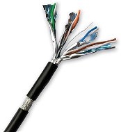 Datacom S/FTP drôt CAT7 PE, Fca 50 m cievka, plášť čierny Outdoor - Sieťový kábel