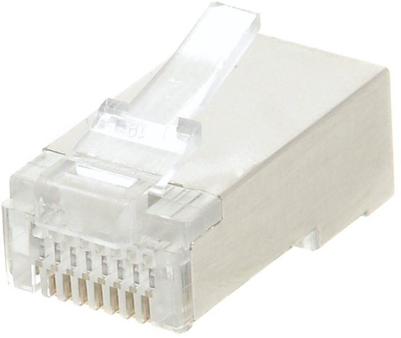Datacom RJ45, CAT5E, STP, 8p8c, árnyékolt, lanko, vezetékre, 10-pack