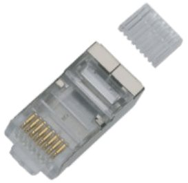 Datacom RJ45, CAT6, STP, 8p8c, árnyékolt, vezetékre, 100-pack