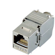 Datacom Keystone RJ45 STP CAT6A Self-cutting SILVER - Connector