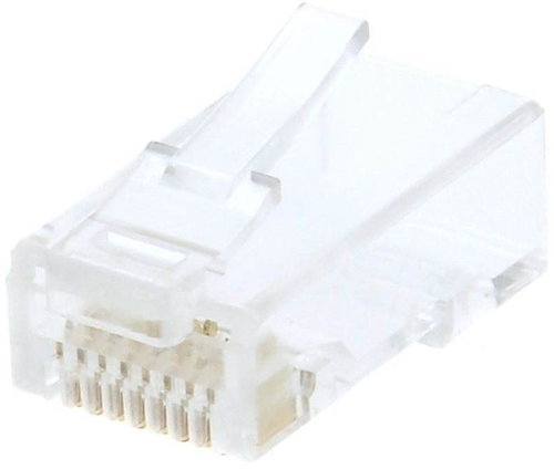 100-pack, Datacom, RJ45, CAT6, UTP, 8p8c, unshielded, stacked, for thin cable - Connector - Main image