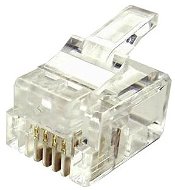 Konektor 10-pack,Datacom, RJ11, CAT3, UTP, 6p4c, nestíněný, skládaný, na licnu (lanko) - Konektor