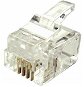 100 er Pack Datacom, RJ11, CAT3, UTP, 6p4c Stecker ungeschirmt für Flachkabel - Steckverbinder