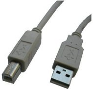 DATACOM USB 2.0 Cable 2m A-B sivý - Dátový kábel