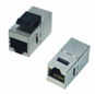 Datacom Panel Connector STP CAT5e 2xRJ45 (8p8c) Straight - Cable Connector