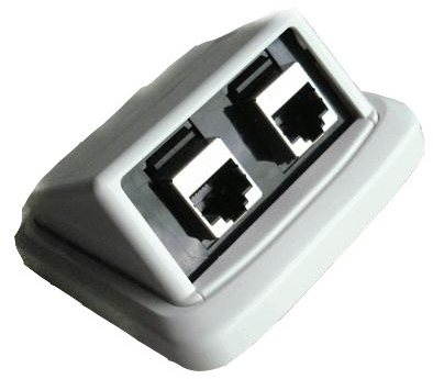 ABB Tango, CAT5E, STP, 2x Keystone RJ45, concealed - Socket - Main image