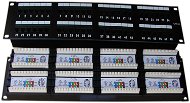 Adatkommunikációs, 48x RJ45, közvetlen, CAT5E UTP, fekete, 2U, LSA - Patch panel