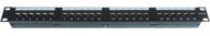 Datacom, 24x RJ45, straight, CAT6, UTP, black, 1U - Patch Panel