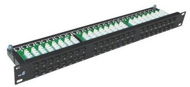 DATACOM Patch panel 19" UTP 48 port CAT5E DUAL 1U BK (8×6p) - Patch panel