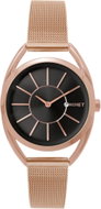 MINET Růžovo-černé dámské hodinky Icon Rose Gold Black Mesh - Watch