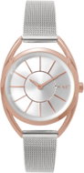 MINET Stříbrno-růžové dámské hodinky Icon Semi Rose Gold Mesh - Watch