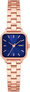 MINET Rose gold-modré dámské hodinky Grace s ocelovým řemínkem - Watch