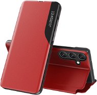 MG Eco Leather View knižkové puzdro na Samsung Galaxy A54 5G, červené - Puzdro na mobil