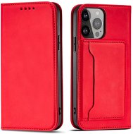 MG Magnet Card knižkové puzdro na Samsung Galaxy A34 5G, červené - Puzdro na mobil