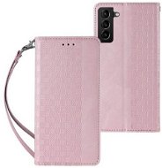 MG Magnet Strap knižkové puzdro na Samsung Galaxy S23 Ultra, roza - Puzdro na mobil