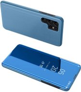 MG Clear View knižkové puzdro na Samsung Galaxy S23 Ultra, modré - Puzdro na mobil