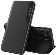 MG Eco Leather View knižkové puzdro na Samsung Galaxy S23, čierne - Puzdro na mobil