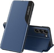 MG Eco Leather View knižkové puzdro na Samsung Galaxy S23 Plus, modré - Puzdro na mobil