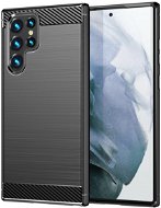 MG Carbon silikónový na Samsung Galaxy S23 Ultra, čierny - Kryt na mobil