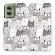 Mobiwear flip book for Motorola Moto G55 5G - Kittens - Phone Case