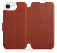 Mobiwear flip book for Apple iPhone 16e / 17e - Brown - Phone Case