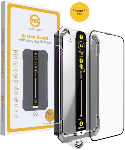 Mobile Origin Screen Guard iPhone 14 Pro with applicator - Glass Screen Protector - Main image