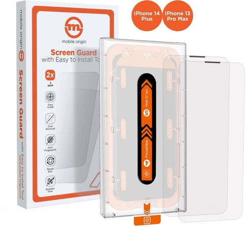 Spigen Glas.tR Ez Fit iPhone 14 Pro Max Screen Protector - 9H - 2 Pcs.