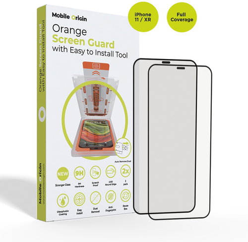 Mobile Origin Screen Guard iPhone 11 / XR 2 Stück mit Applikator - Schutzglas - Hauptbild