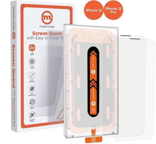 Mobile Origin Screen Guard für iPhone 12 Pro / 12 mit Applikator - 2er Pack - Schutzglas - Hauptbild