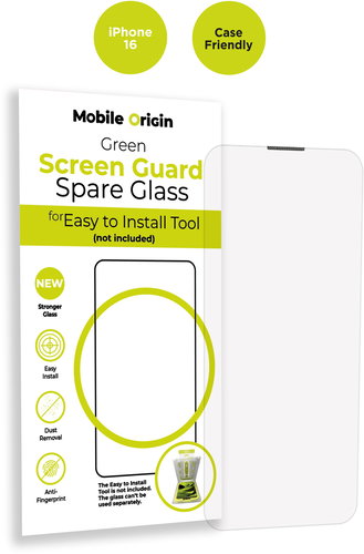 Mobile Origin Screen Guard Spare Glass Case Friendly iPhone 16 - Schutzglas - Hauptbild