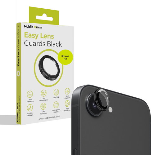 Mobile Origin Easy Lens Guards Black iPhone 17e/16e - Objektiv-Schutzglas - Hauptbild