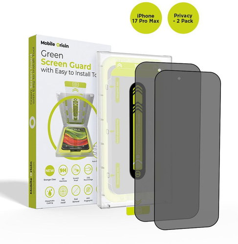 Mobile Origin Screen Guard Privacy With Easy Applicator 2er-Pack iPhone 17 Pro Max - Schutzglas - Hauptbild
