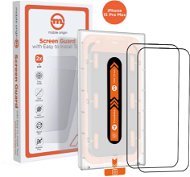 Schutzglas Mobile Origin Orange Screen Guard iPhone 15 Pro Max 2pcs mit Applikator - Ochranné sklo