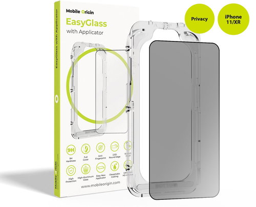 Mobile Origin EasyGlass Privacy with Applicator iPhone 11/XR - Schutzglas - Hauptbild