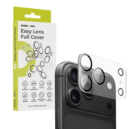 Mobile Origin Easy Lens Full Cover Clear iPhone 18 Pro - Glass Screen Protector - Main image