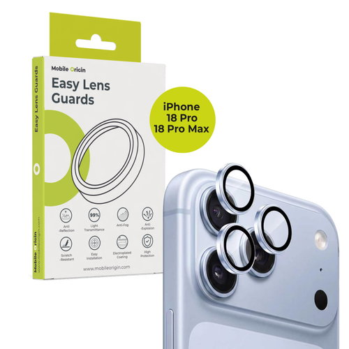 Mobile Origin Easy Lens Guards iPhone 18 Pro/18 Pro Max Blue - Camera Glass - Main image