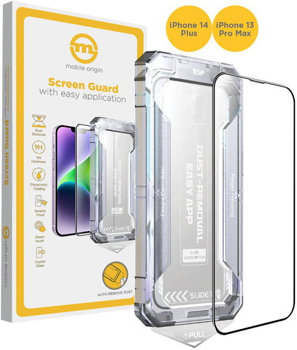 Mobile Origin Screen Guard iPhone 14 Plus / 13 Pro Max with applicator - Glass Screen Protector - Main image