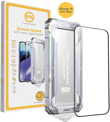 Mobile Origin Yellow Screen Guard iPhone 15 Pro Max s aplikátorem - Ochranné sklo - Hlavní obrázek