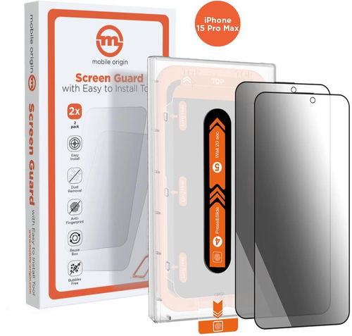 Mobile Origin Privacy Screen Guard iPhone 15 Pro Max 2 ks s aplikátorem - Ochranné sklo - Hlavní obrázek