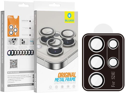 Blueo Camera Lens Protector Silver Samsung Galaxy S24 Ultra - Glass Screen Protector - Main image