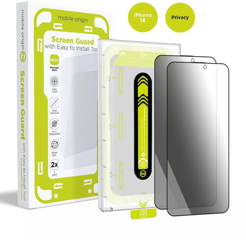 Mobile Origin Screen Guard Privacy With Easy Applicator 2 Pack iPhone 16 - Ochranné sklo - Hlavní obrázek