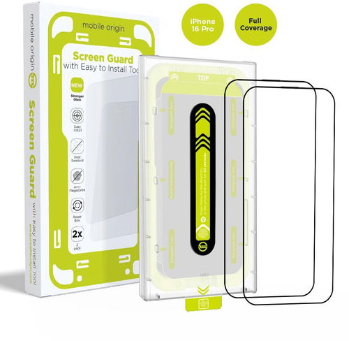 Mobile Origin Screen Guard With Easy Applicator 2 Pack iPhone 16 Pro - Ochranné sklo - Hlavní obrázek