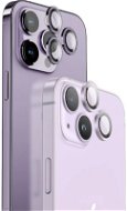 Blueo Sapphire Crystal Stainless Steel Camera Lens Protector Silver iPhone 15 Pro - Ochranné sklo na objektív