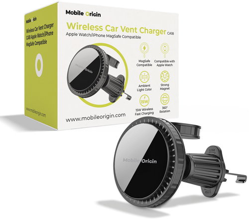 Mobile Origin Wireless Car Vent Charger CA18 Apple Watch/iPhone MagSafe Compatible - Auto-Ladegerät - Hauptbild