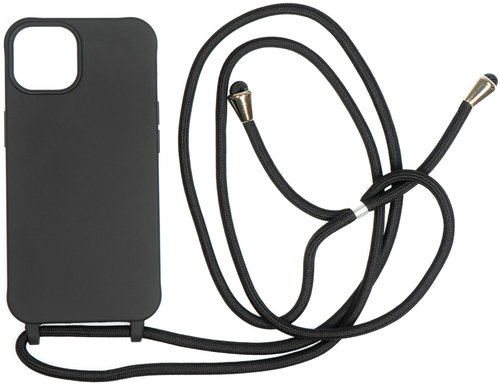 Mobile Origin Lanyard Case Black iPhone 14 - Phone Cover - Main image
