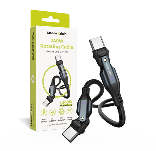 Mobile Origin 240W Rotating Cable USB-C to USB-C CB3 - Stromkabel - Hauptbild