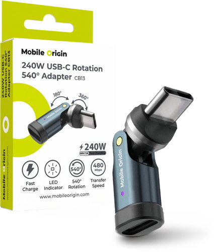 Mobile Origin 240W USB-C 540° Rotating Adapter CB13 - Adapter - Main image