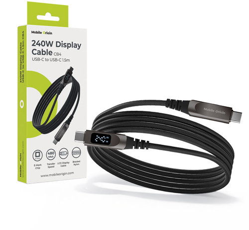 Mobile Origin 240W Display Cable USB-C to USB-C 1.5m CB4 - Data Cable - Main image